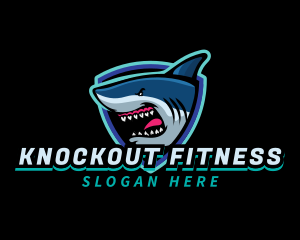 Boxing - Angry Shark Mascot logo design
