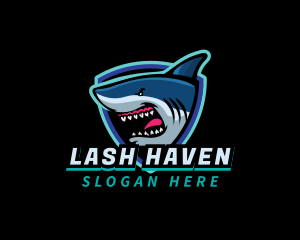 Angry Shark Mascot logo design