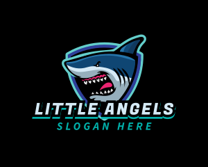 Angry Shark Mascot logo design