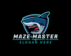 Angry Shark Mascot logo design