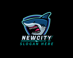 Angry Shark Mascot logo design