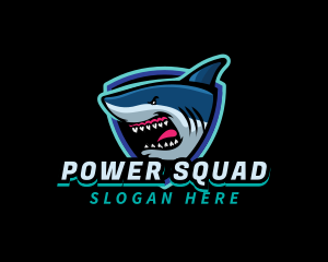 Squad - Angry Shark Mascot logo design