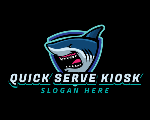 Angry Shark Mascot logo design