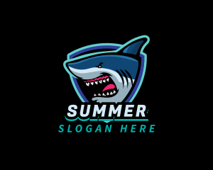 Angry Shark Mascot logo design