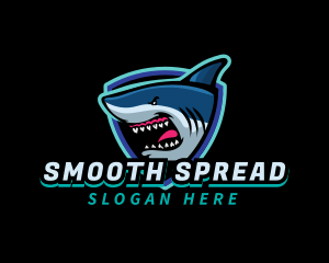 Angry Shark Mascot logo design