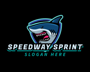 Angry Shark Mascot logo design