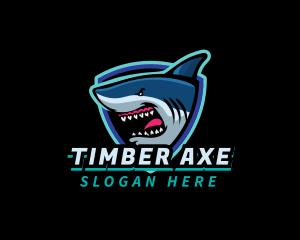 Angry Shark Mascot logo design