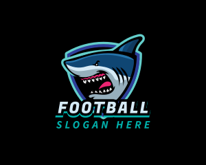 Fish - Angry Shark Mascot logo design
