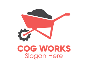 Red Wheelbarrow Cog logo design