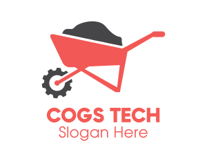 Red Wheelbarrow Cog logo design