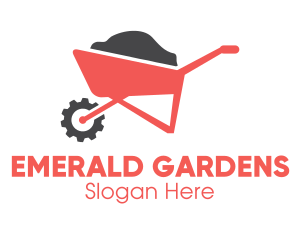 Red Wheelbarrow Cog logo design