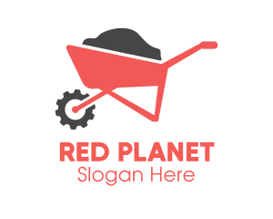 Red Wheelbarrow Cog logo design