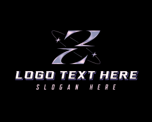 Letter Z - Cosmic Y2K Letter Z logo design