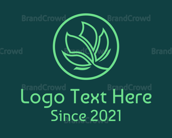 Green Lotus Flower Logo