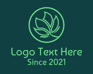 Wellness - Green Lotus Flower logo design