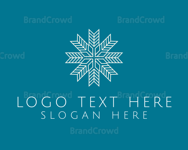 Snowflake Pattern Outline Logo