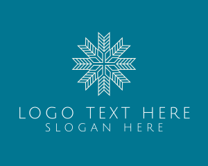 Winter - Snowflake Pattern Outline logo design