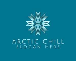 Freezing - Snowflake Pattern Outline logo design