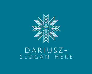 Freezing - Snowflake Pattern Outline logo design