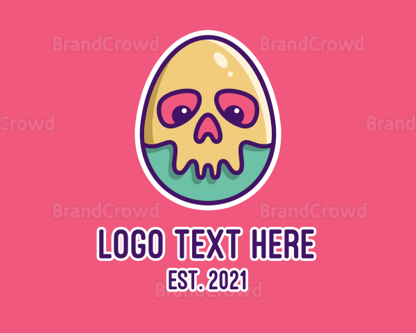 Skeleton Egg Mask Logo