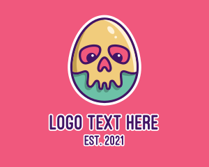 Creepy - Skeleton Egg Mask logo design