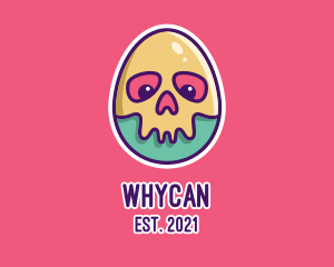 Easter Egg Hunt - Skeleton Egg Mask logo design