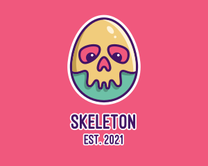 Skeleton Egg Mask logo design