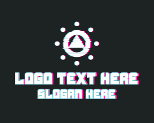 Music Producer - Digital Tech Glitch logo design