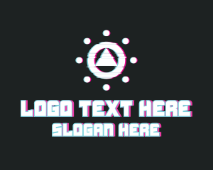 Static - Digital Tech Glitch logo design