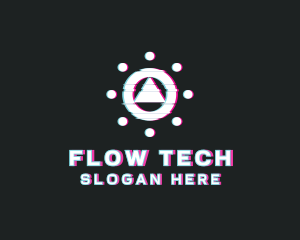 Digital Tech Glitch logo design