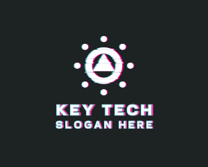 Digital Tech Glitch logo design