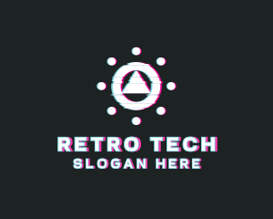 Digital Tech Glitch logo design