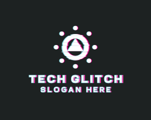 Digital Tech Glitch logo design