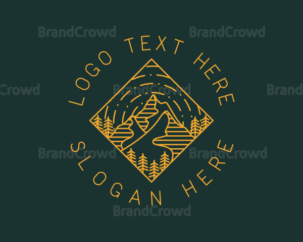 Outdoor Mountain Hiking Logo