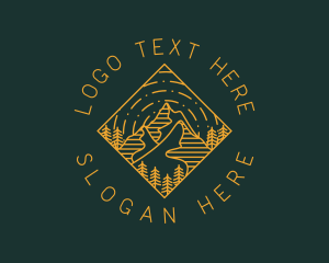 Outdoor Mountain Hiking logo design