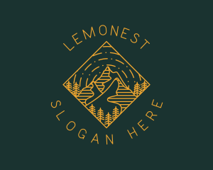 Outdoor Mountain Hiking Logo