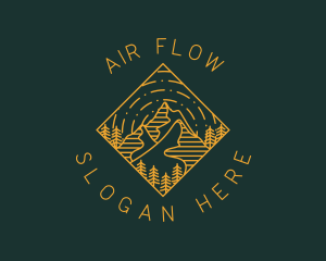 Outdoor Mountain Hiking logo design