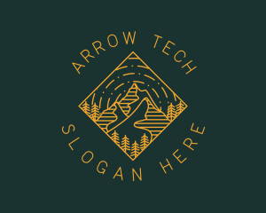 Outdoor Mountain Hiking logo design