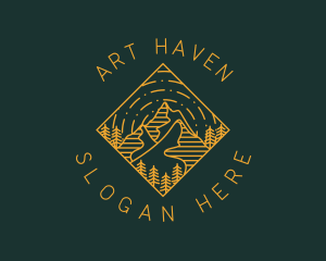 Outdoor Mountain Hiking logo design