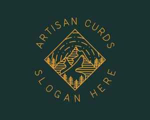 Outdoor Mountain Hiking logo design