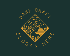 Outdoor Mountain Hiking logo design