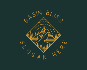 Outdoor Mountain Hiking logo design