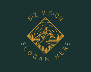 Outdoor Mountain Hiking logo design