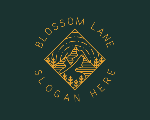 Outdoor Mountain Hiking logo design