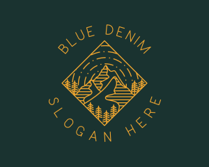 Outdoor Mountain Hiking logo design