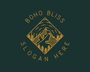 Outdoor Mountain Hiking logo design