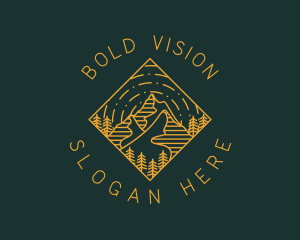 Outdoor Mountain Hiking logo design