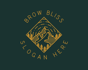 Outdoor Mountain Hiking logo design