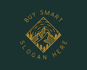 Outdoor Mountain Hiking logo design