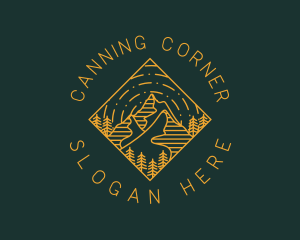 Outdoor Mountain Hiking logo design